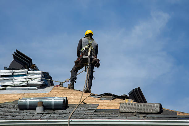 Professional Gutter Installation technician working in Center Sandwich, NH